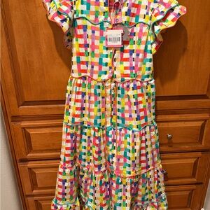 CeliaB multicolor Ruffled Midi dress